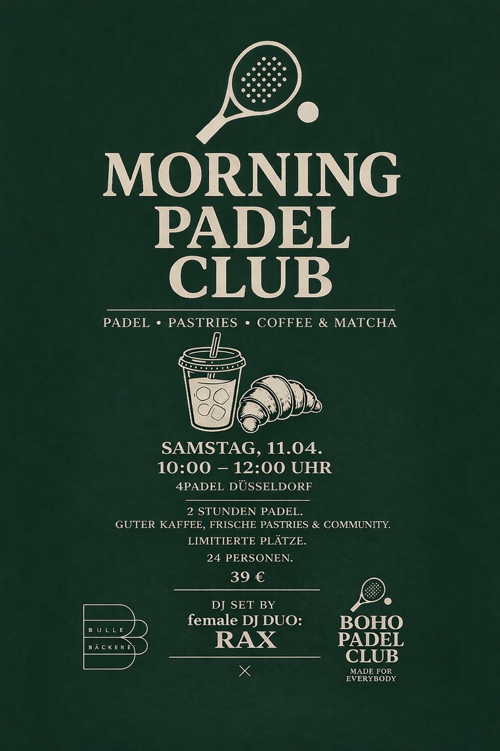 PADEL & PASTRY CLUB BOHO X BULLE